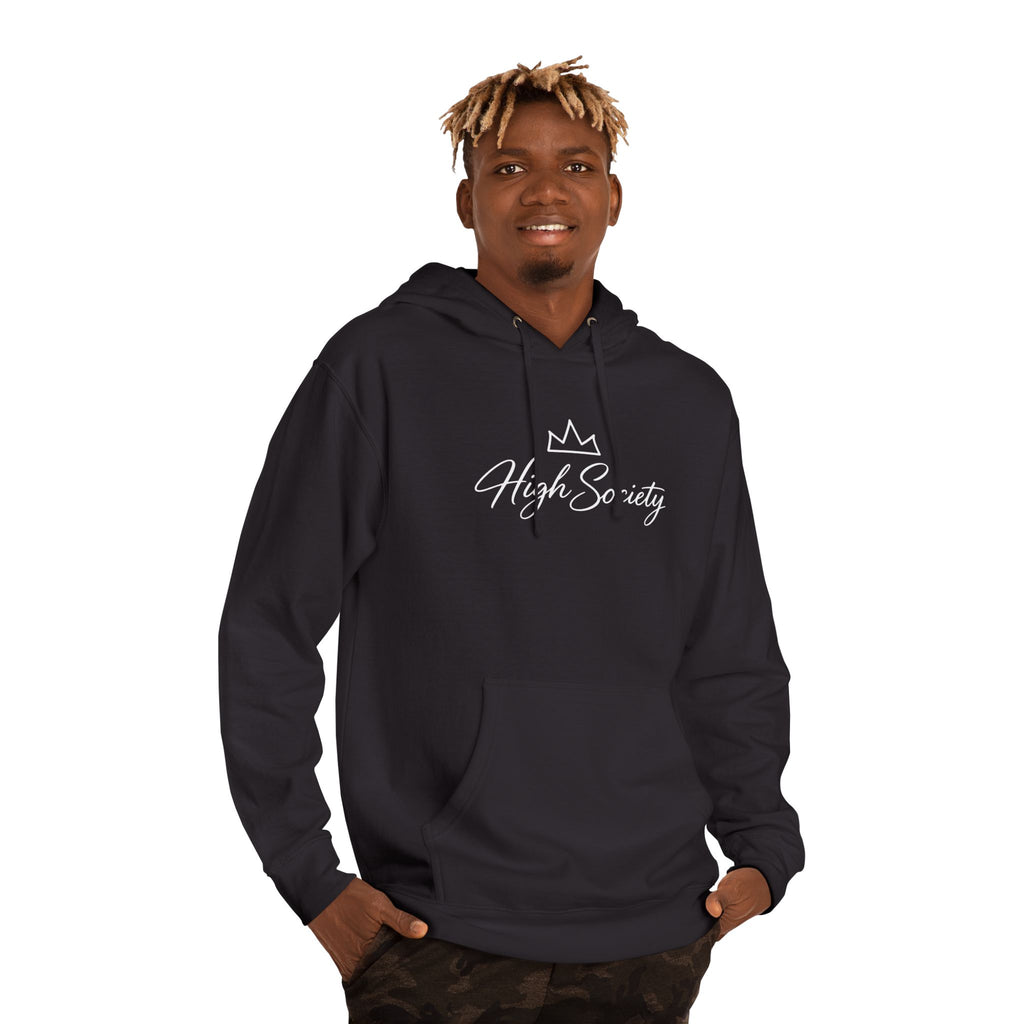 High Society Premium Black Hoodie | Minimalist Streetwear