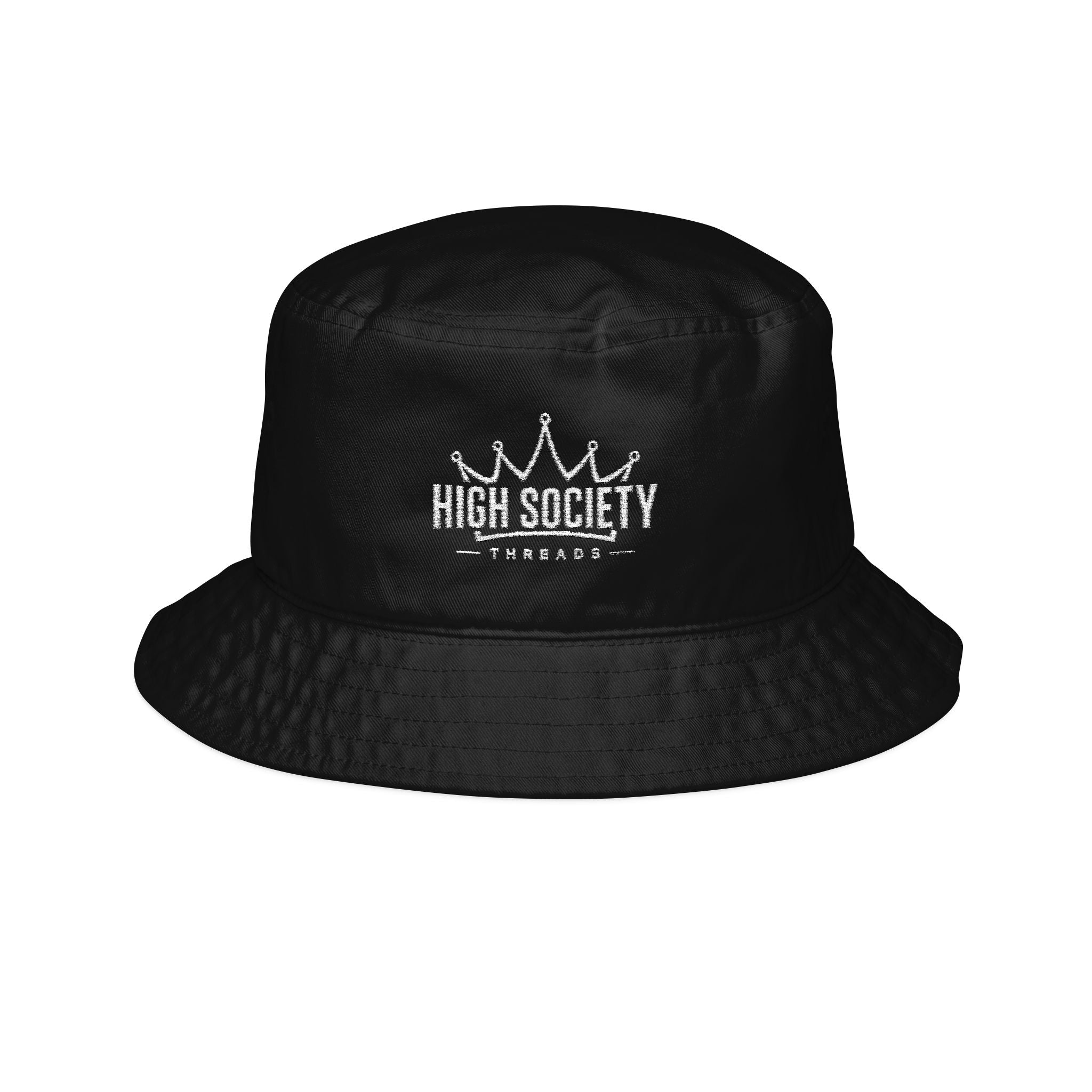 Crown Society Embroidered Bucket Hat