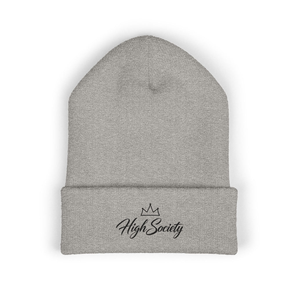 High Society Embroidered Beanie — Light Collection